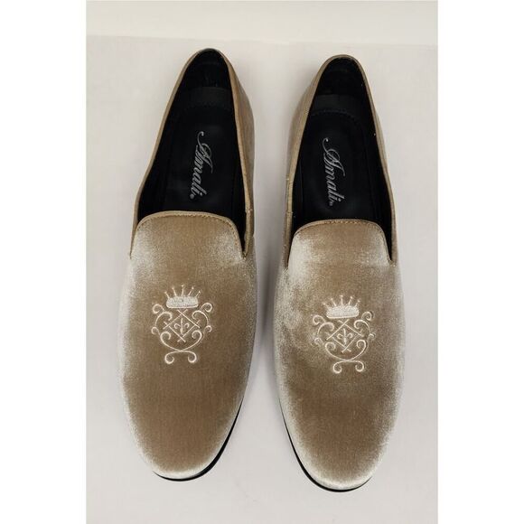 Amali Mens Velvet Tan Loafer Size US10.5 - Picture 1 of 8